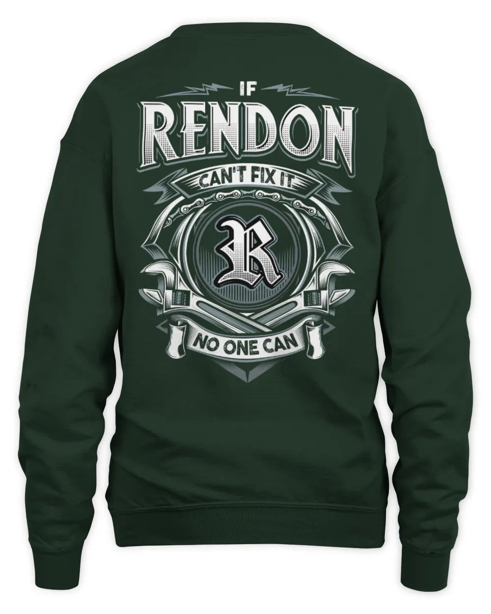 RENDON AP81-K4-626 - Personalized Ahmed Quote Apparel “If Ahmed Can't Fix It, No One Can” - Unisex Sweatshirt - Forest Green