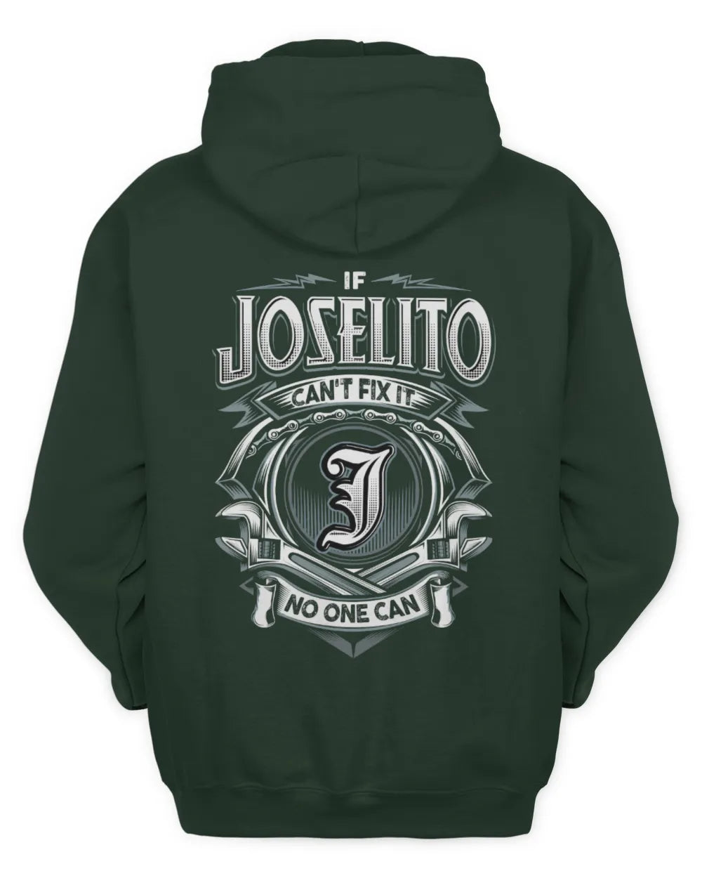 JOSELITO AP81-K4-626 - Personalized Ahmed Quote Apparel “If Ahmed Can't Fix It, No One Can” - Unisex Hoodie - Forest Green