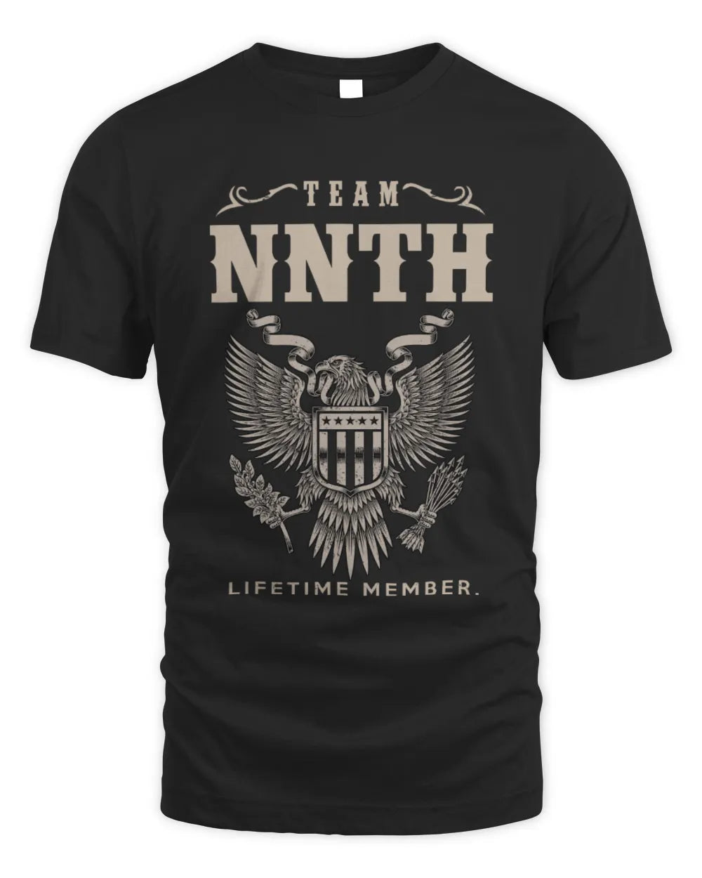 NNTH TP06-K82 – Personalized Classic Style Apparel “Team NAME Lifetime Member” - Unisex Standard T-Shirt - Black