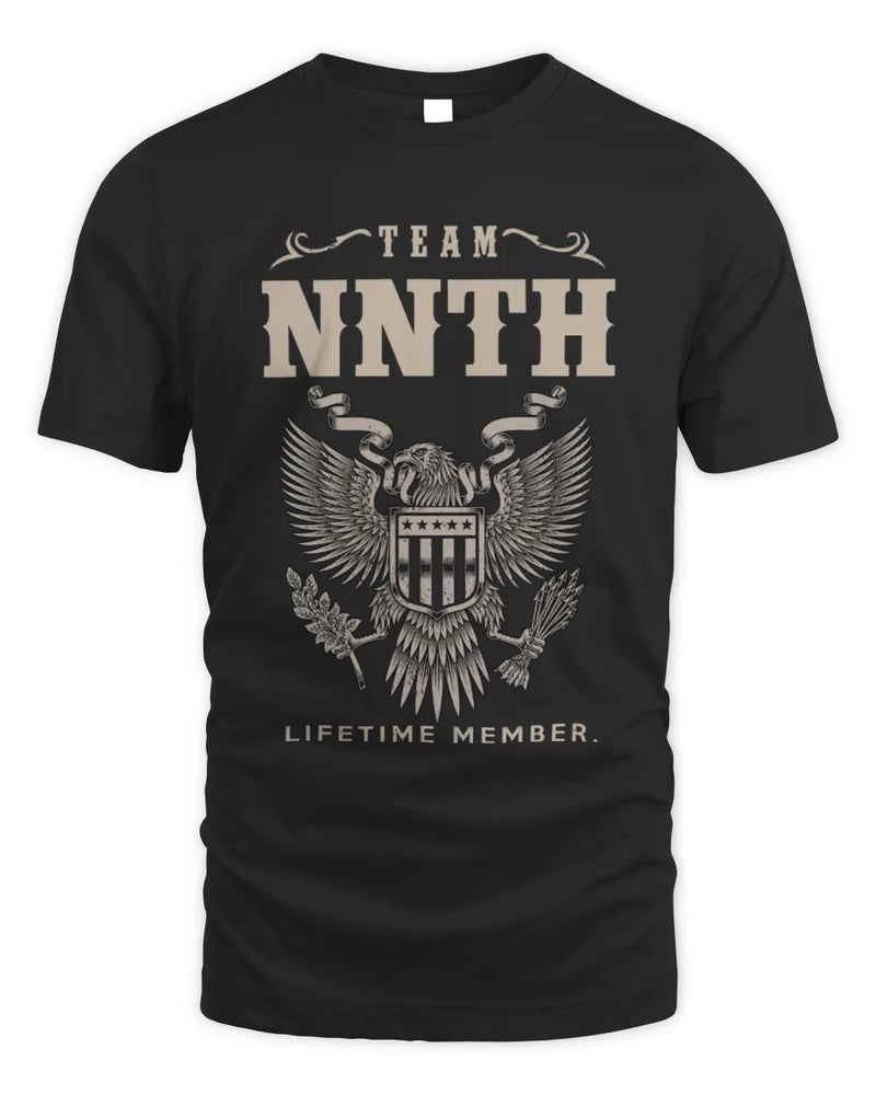 NNTH TP06-K82 – Personalized Classic Style Apparel “Team NAME Lifetime Member” - Unisex Standard T-Shirt - Black