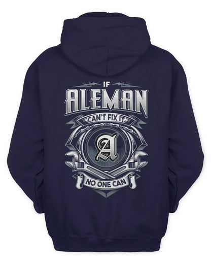 ALEMAN AP81-K4-626 - Personalized Ahmed Quote Apparel “If Ahmed Can't Fix It, No One Can” - Unisex Hoodie - Navy
