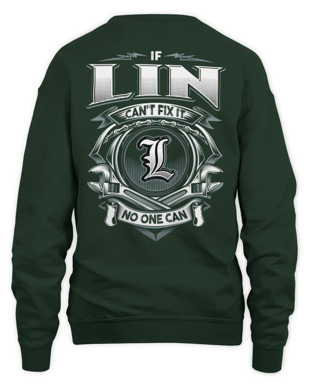 LIN AP81-K4-626 - Personalized Ahmed Quote Apparel “If Ahmed Can't Fix It, No One Can” - Unisex Sweatshirt - Forest Green