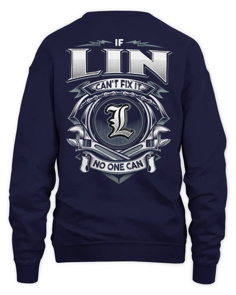 LIN AP81-K4-626 - Personalized Ahmed Quote Apparel “If Ahmed Can't Fix It, No One Can” - Unisex Sweatshirt - Navy