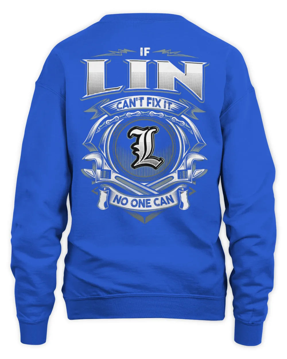 LIN AP81-K4-626 - Personalized Ahmed Quote Apparel “If Ahmed Can't Fix It, No One Can” - Unisex Sweatshirt - Royal