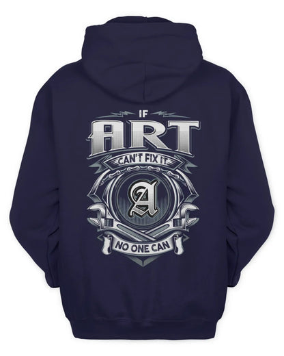ART AP81-K4-626 - Personalized Ahmed Quote Apparel “If Ahmed Can't Fix It, No One Can” - Unisex Hoodie - Navy