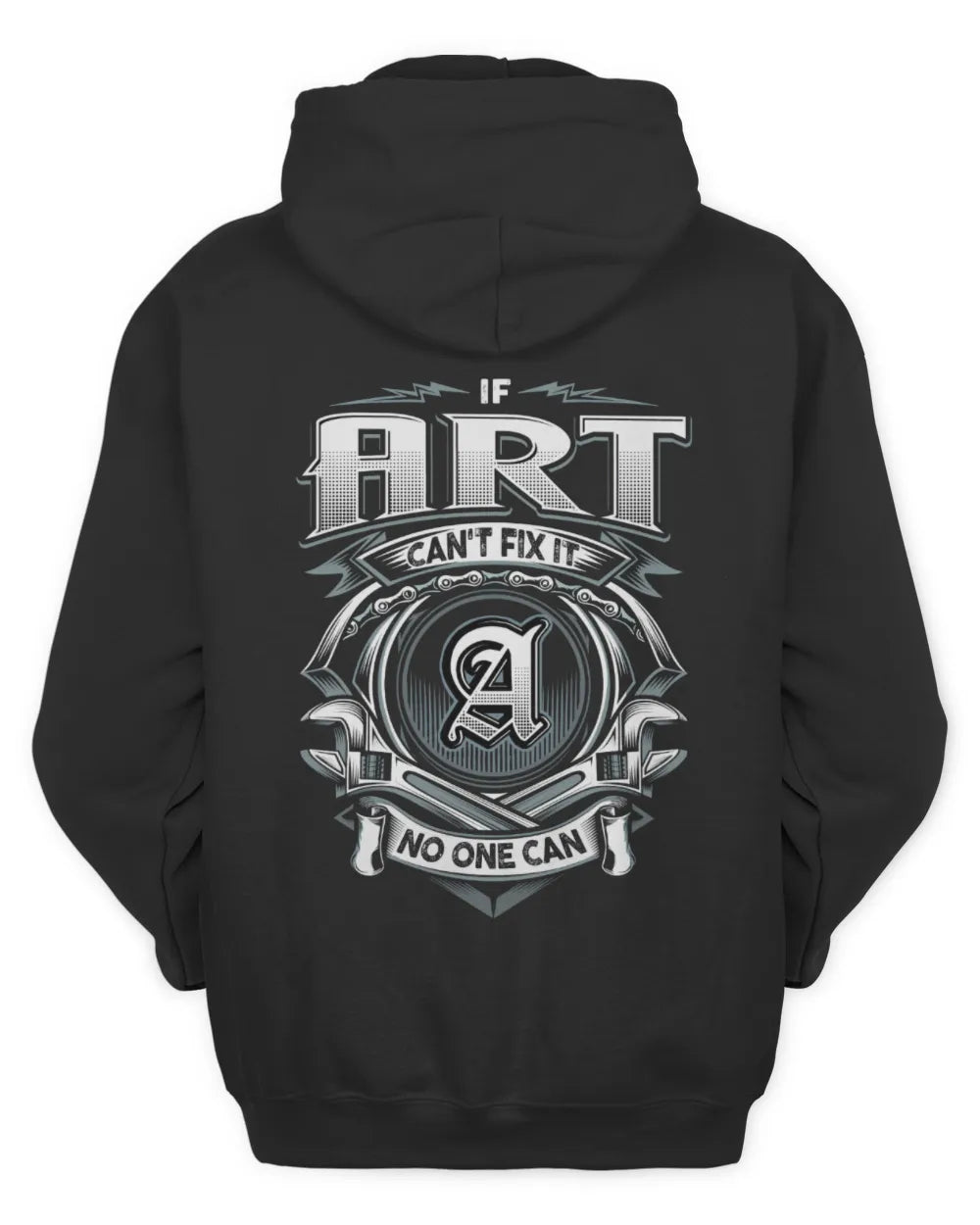 ART AP81-K4-626 - Personalized Ahmed Quote Apparel “If Ahmed Can't Fix It, No One Can” - Unisex Hoodie - Black