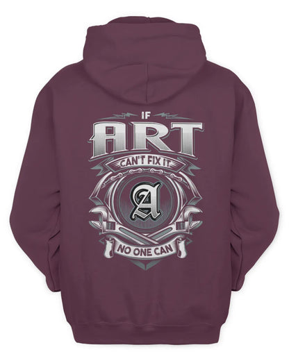 ART AP81-K4-626 - Personalized Ahmed Quote Apparel “If Ahmed Can't Fix It, No One Can” - Unisex Hoodie - Maroon