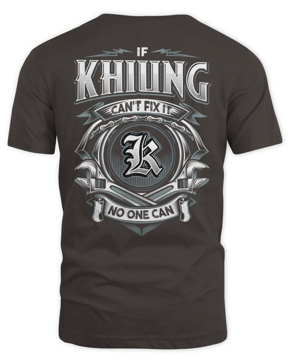 KHIUNG AP81-K4-626 - Personalized Ahmed Quote Apparel “If Ahmed Can't Fix It, No One Can” - Unisex Standard T-Shirt - Dark Chocolate