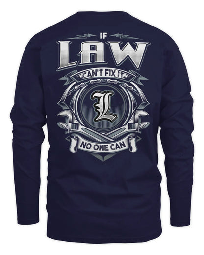 LAW AP81-K4-626 - Personalized Ahmed Quote Apparel “If Ahmed Can't Fix It, No One Can” - Men's Long Sleeved T-Shirt - Navy