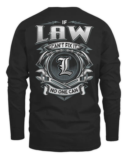 LAW AP81-K4-626 - Personalized Ahmed Quote Apparel “If Ahmed Can't Fix It, No One Can” - Men's Long Sleeved T-Shirt - Black
