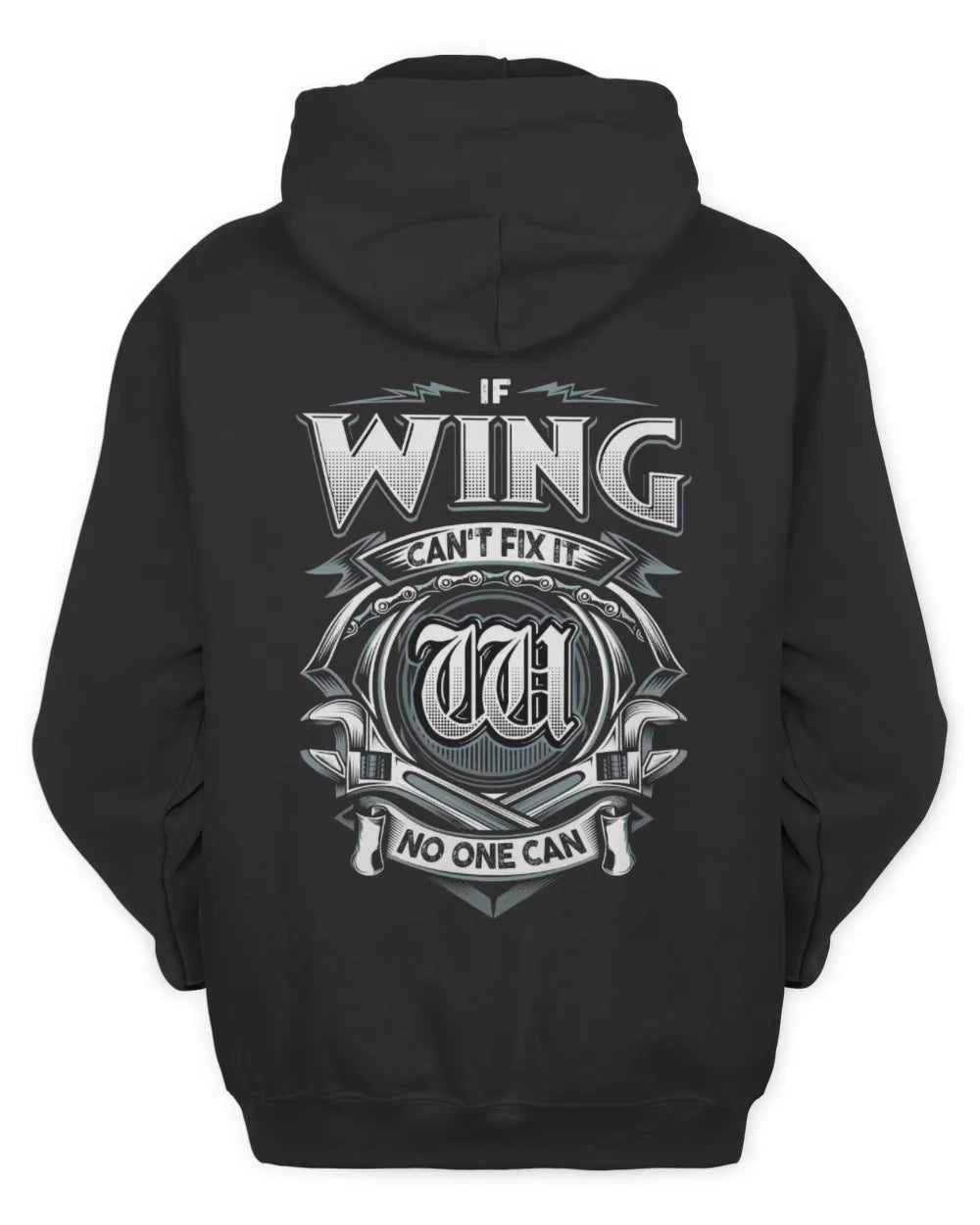 WING AP81-K4-626 - Personalized Ahmed Quote Apparel “If Ahmed Can't Fix It, No One Can” - Unisex Hoodie - Black