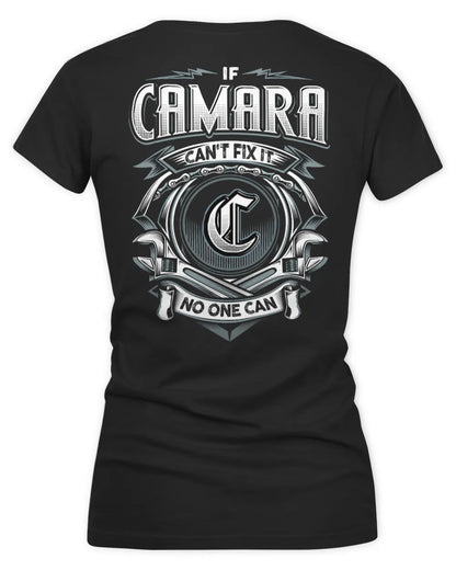 CAMARA AP81-K4-626 - Personalized Ahmed Quote Apparel “If Ahmed Can't Fix It, No One Can” - Women's V-Neck T-Shirt - Black