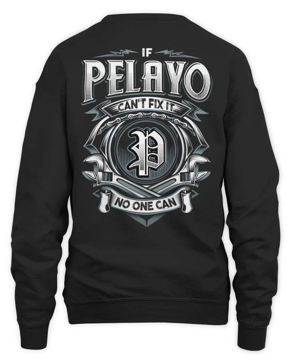 PELAYO AP81-K4-626 - Personalized Ahmed Quote Apparel “If Ahmed Can't Fix It, No One Can” - Unisex Sweatshirt - Black