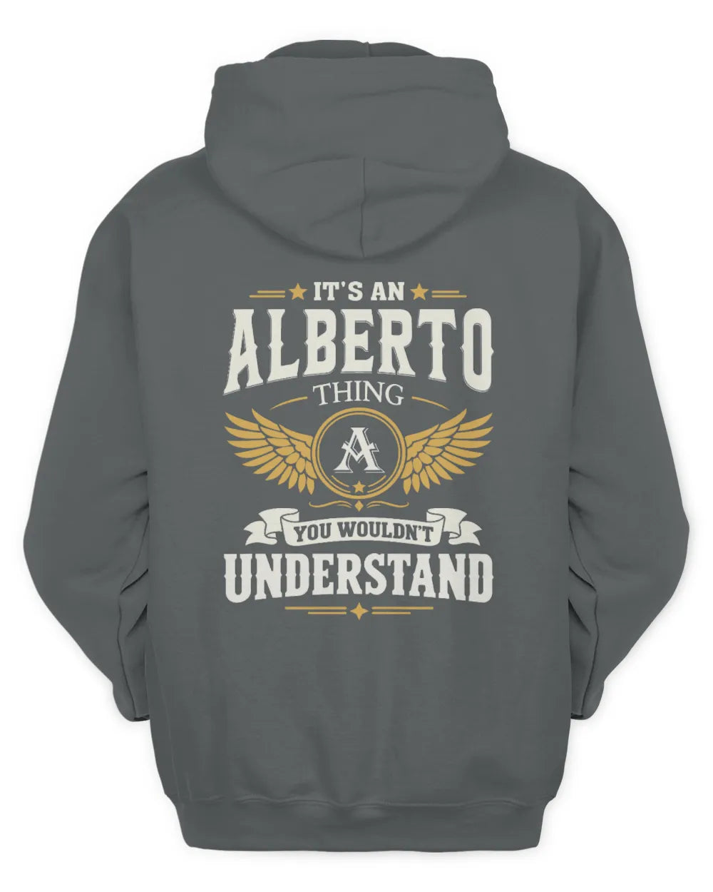 ALBERTO KT06-M008 It’s a [NAME] Thing – You Wouldn’t Understand | Personalized Vintage T-Shirt - Unisex Hoodie - Charcoal