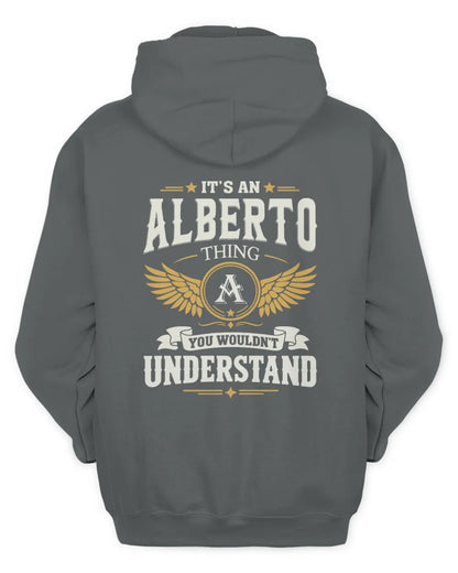 ALBERTO KT06-M008 It’s a [NAME] Thing – You Wouldn’t Understand | Personalized Vintage T-Shirt - Unisex Hoodie - Charcoal