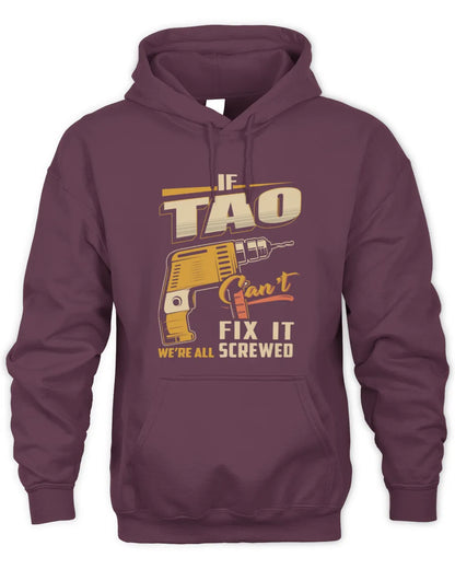 TAO TP22-K4-228 - Personalized Handyman T-Shirt “If AARON Can’t Fix It, We’re All Screwed” - Unisex Hoodie - Maroon