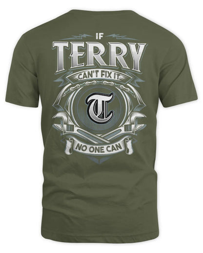 TERRY AP81-K4-626 - Personalized Ahmed Quote Apparel “If Ahmed Can't Fix It, No One Can” - Unisex Standard T-Shirt - Military Green