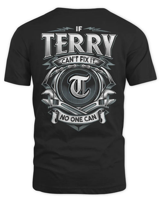 TERRY AP81-K4-626 - Personalized Ahmed Quote Apparel “If Ahmed Can't Fix It, No One Can” - Unisex Standard T-Shirt - Black