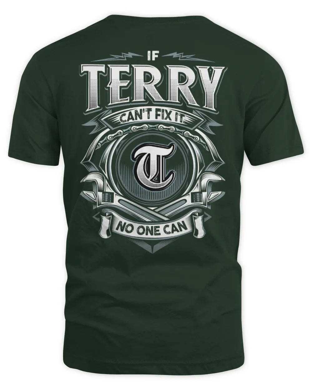 TERRY AP81-K4-626 - Personalized Ahmed Quote Apparel “If Ahmed Can't Fix It, No One Can” - Unisex Standard T-Shirt - Forest Green
