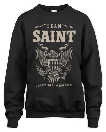 SAINT TP06-K82 – Personalized Classic Style Apparel “Team NAME Lifetime Member” - Unisex Sweatshirt - Black