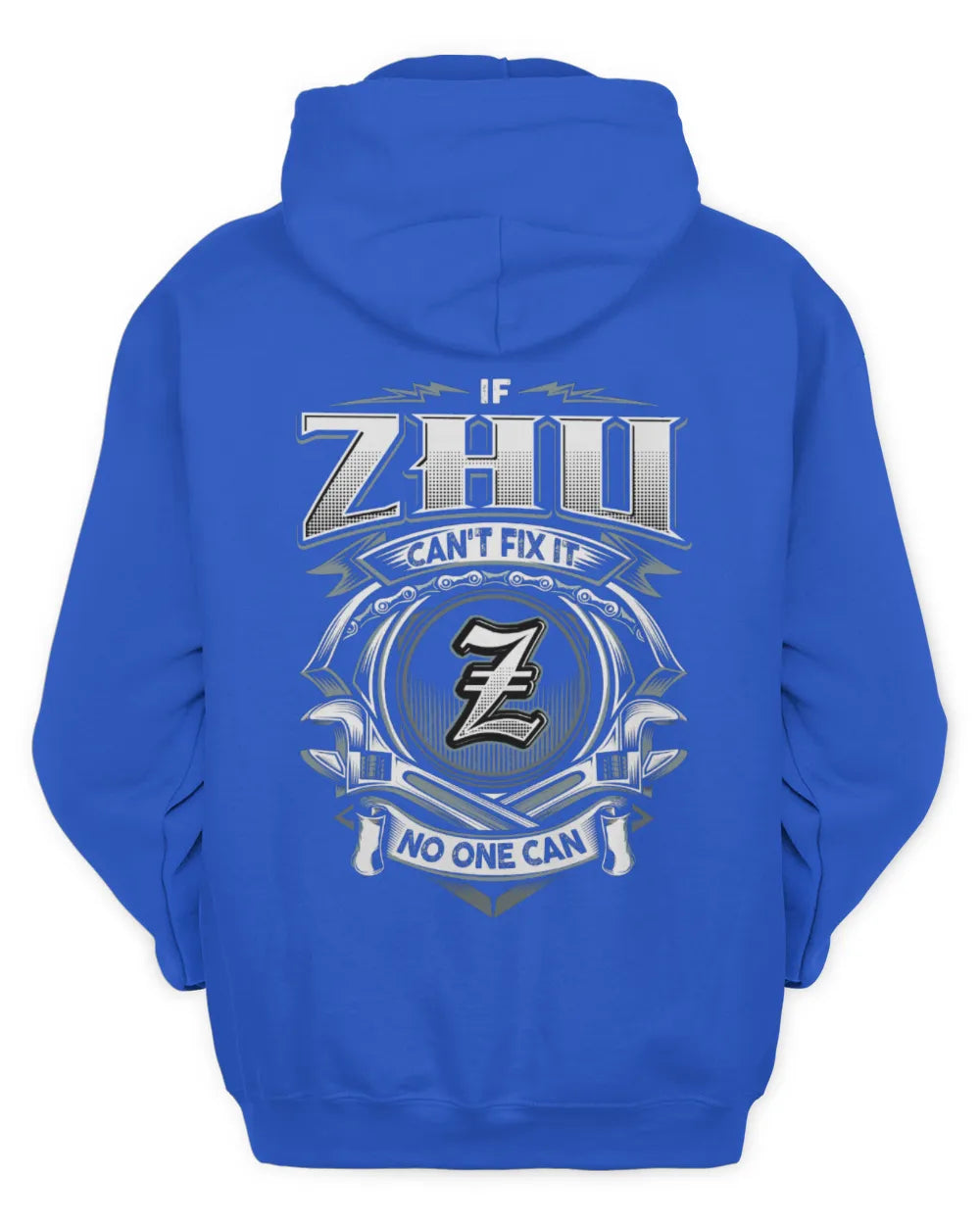 ZHU AP81-K4-626 - Personalized Ahmed Quote Apparel “If Ahmed Can't Fix It, No One Can” - Unisex Hoodie - Royal