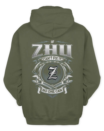 ZHU AP81-K4-626 - Personalized Ahmed Quote Apparel “If Ahmed Can't Fix It, No One Can” - Unisex Hoodie - Military Green