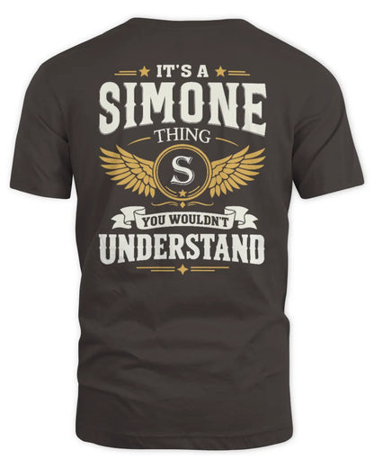 SIMONE KT06-M008 It’s a [NAME] Thing – You Wouldn’t Understand | Personalized Vintage T-Shirt - Unisex Standard T-Shirt - Dark Chocolate