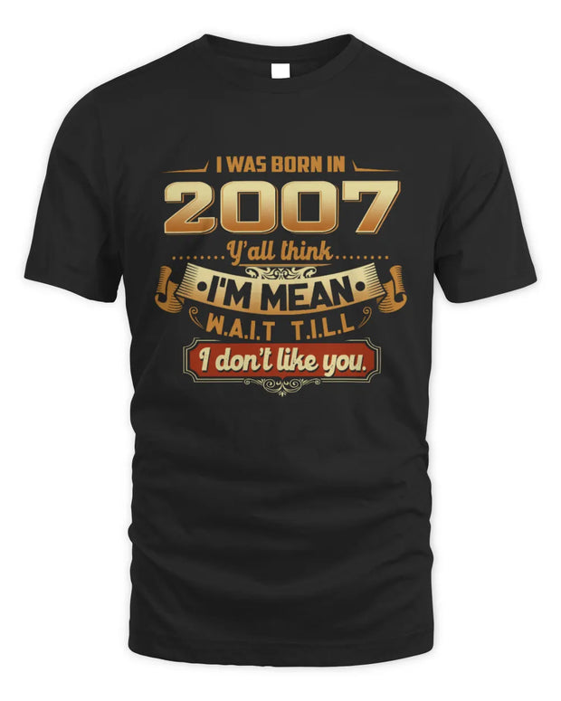 2007 TH02-K4 – Funny Birth Year Attitude Quote T-Shirt