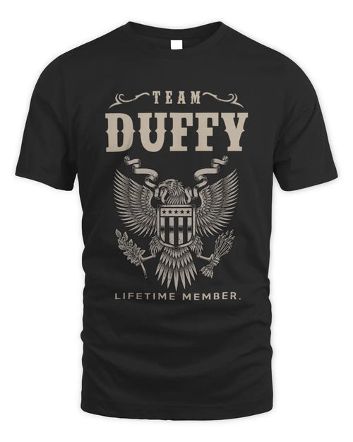 DUFFY TP06-K82 – Personalized Classic Style Apparel “Team NAME Lifetime Member” - Unisex Standard T-Shirt - Black