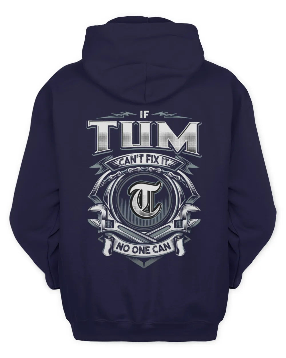 TUM AP81-K4-626 - Personalized Ahmed Quote Apparel “If Ahmed Can't Fix It, No One Can” - Unisex Hoodie - Navy