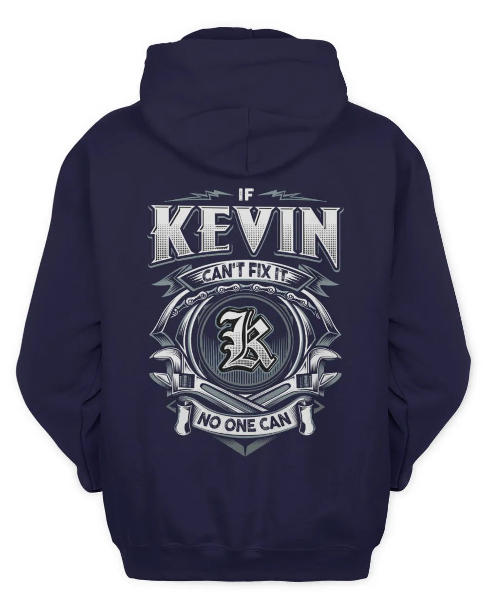 KEVIN AP81-K4-626 - Personalized Ahmed Quote Apparel “If Ahmed Can't Fix It, No One Can” - Unisex Hoodie - Navy