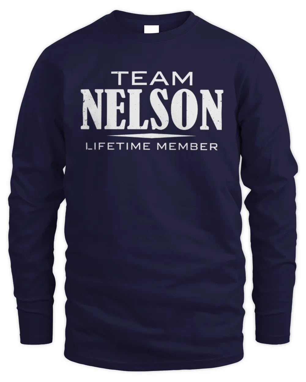 NELSON BL62-K4-128 - Personalized “Team NAME Lifetime Member” - Men's Long Sleeved T-Shirt - Navy