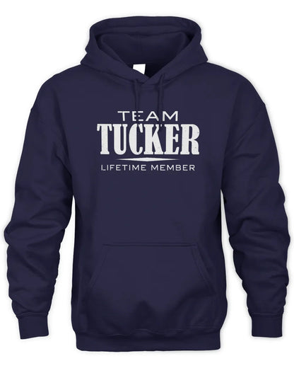 TUCKER BL62-K4-128 - Personalized “Team NAME Lifetime Member” - Unisex Hoodie - Navy