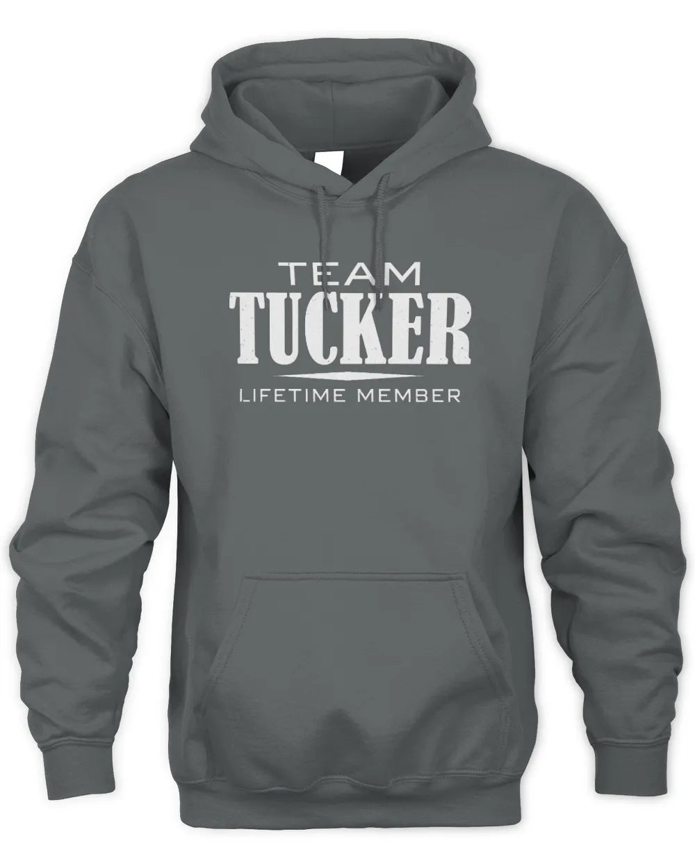 TUCKER BL62-K4-128 - Personalized “Team NAME Lifetime Member” - Unisex Hoodie - Charcoal