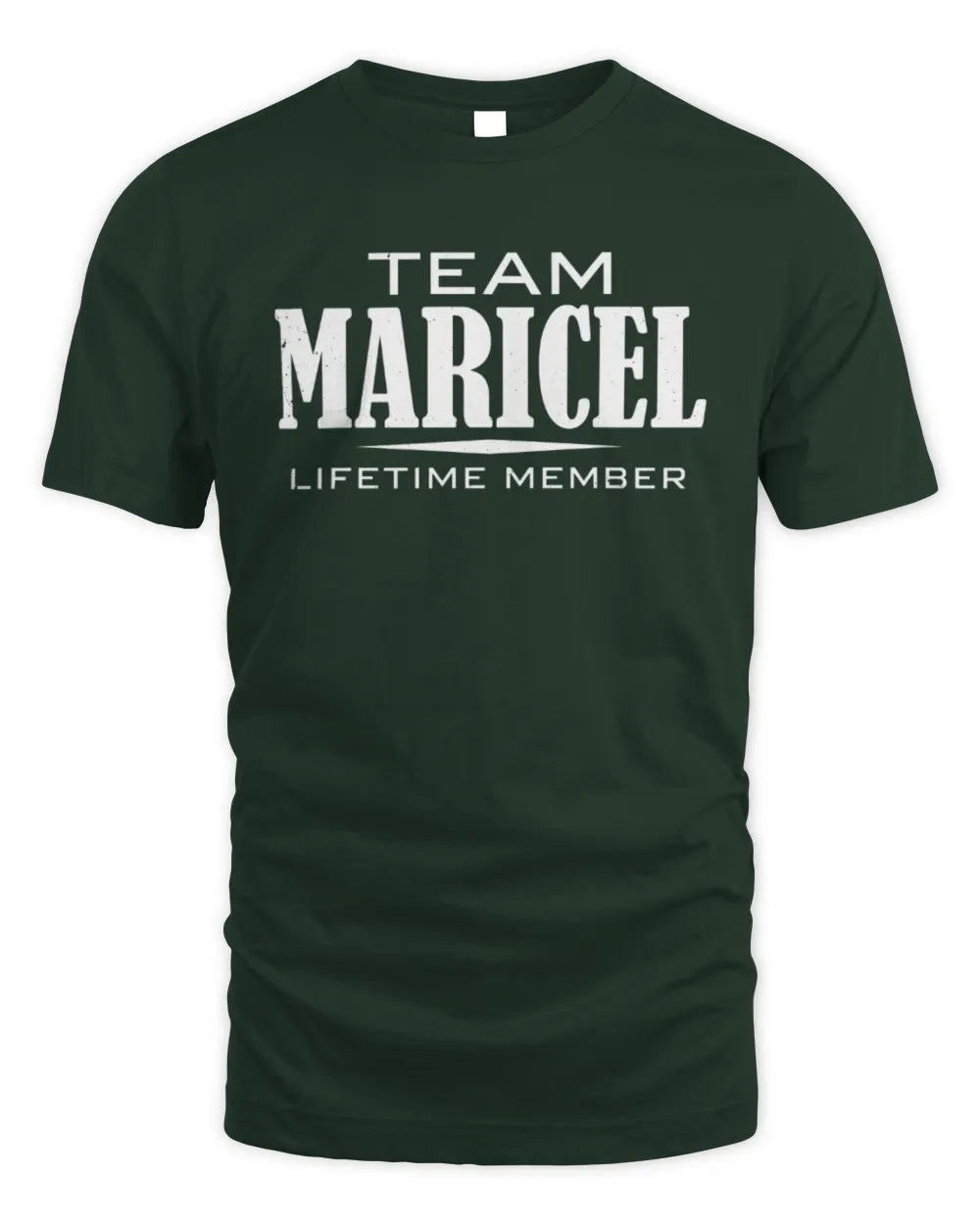 MARICEL BL62-K4-128 - Personalized “Team NAME Lifetime Member” - Unisex Standard T-Shirt - Forest Green
