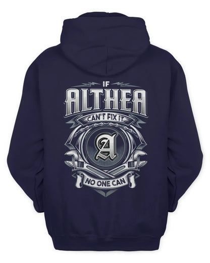 ALTHEA AP81-K4-626 - Personalized Ahmed Quote Apparel “If Ahmed Can't Fix It, No One Can” - Unisex Hoodie - Navy