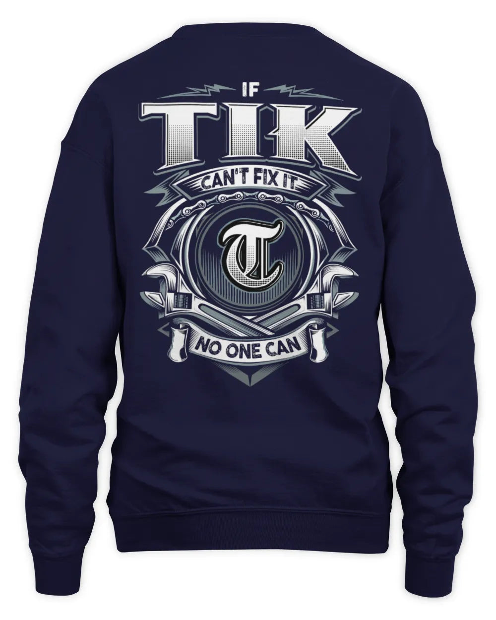 TIK AP81-K4-626 - Personalized Ahmed Quote Apparel “If Ahmed Can't Fix It, No One Can” - Unisex Sweatshirt - Navy