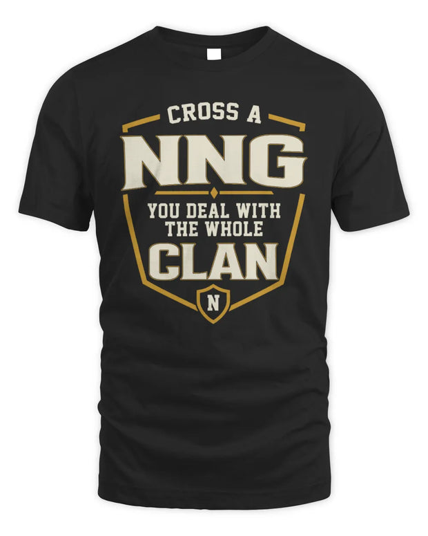 NNG NT1-K008 Cross A/An NAME, You Deal With the Whole Clan | Personalized Vintage T-Shirt