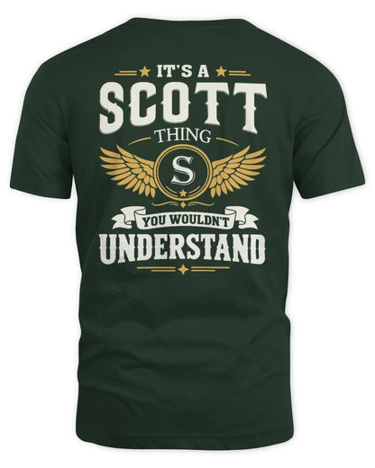 SCOTT KT06-M008 It’s a [NAME] Thing – You Wouldn’t Understand | Personalized Vintage T-Shirt - Unisex Standard T-Shirt - Forest Green