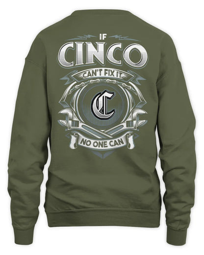 CINCO AP81-K4-626 - Personalized Ahmed Quote Apparel “If Ahmed Can't Fix It, No One Can” - Unisex Sweatshirt - Military Green
