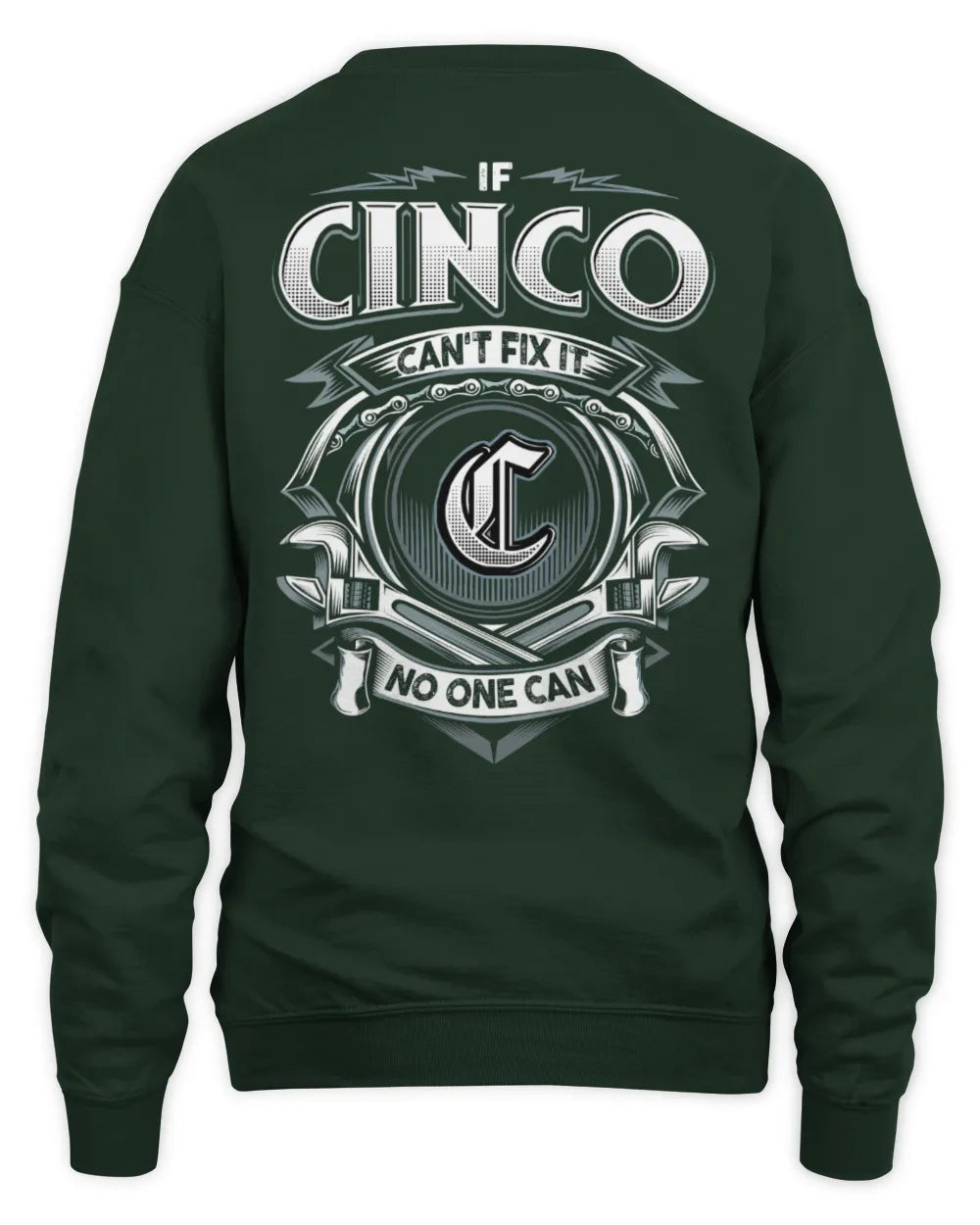 CINCO AP81-K4-626 - Personalized Ahmed Quote Apparel “If Ahmed Can't Fix It, No One Can” - Unisex Sweatshirt - Forest Green