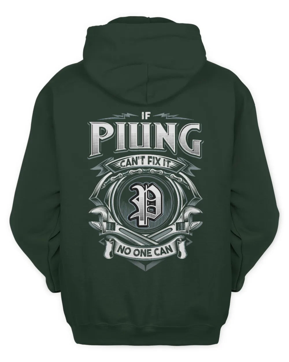 PIUNG AP81-K4-626 - Personalized Ahmed Quote Apparel “If Ahmed Can't Fix It, No One Can” - Unisex Hoodie - Forest Green