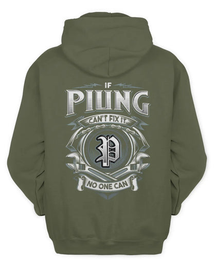 PIUNG AP81-K4-626 - Personalized Ahmed Quote Apparel “If Ahmed Can't Fix It, No One Can” - Unisex Hoodie - Military Green