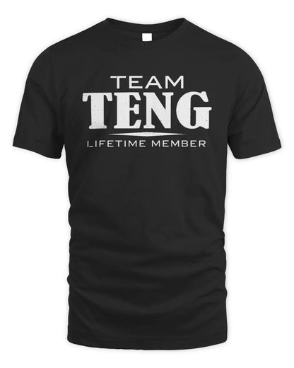 TENG BL62-K4-128 - Personalized “Team NAME Lifetime Member” - Unisex Standard T-Shirt - Black