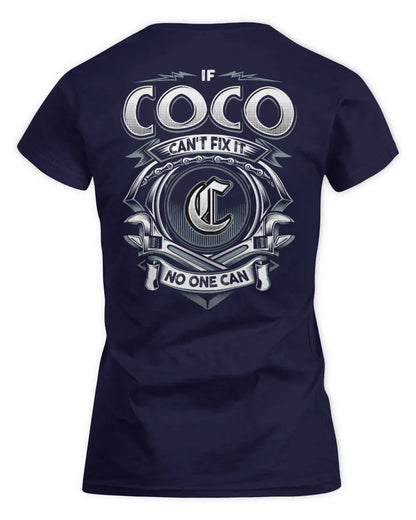 COCO AP81-K4-626 - Personalized Ahmed Quote Apparel “If Ahmed Can't Fix It, No One Can” - Women's Standard T-Shirt - Navy