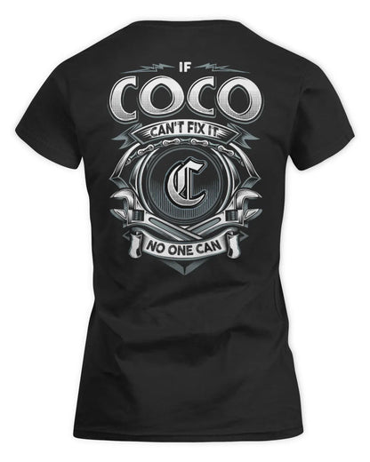 COCO AP81-K4-626 - Personalized Ahmed Quote Apparel “If Ahmed Can't Fix It, No One Can” - Women's Standard T-Shirt - Black