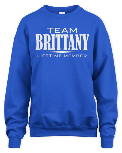 BRITTANY BL62-K4-128 - Personalized “Team NAME Lifetime Member” - Unisex Sweatshirt - Royal