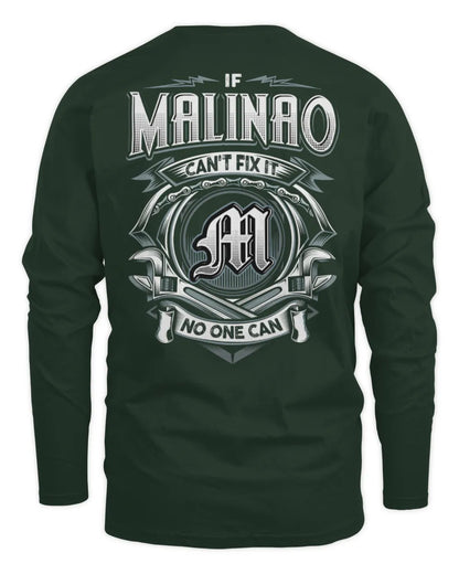 MALINAO AP81-K4-626 - Personalized Ahmed Quote Apparel “If Ahmed Can't Fix It, No One Can” - Men's Long Sleeved T-Shirt - Forest Green