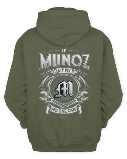 MUNOZ AP81-K4-626 - Personalized Ahmed Quote Apparel “If Ahmed Can't Fix It, No One Can” - Unisex Hoodie - Military Green