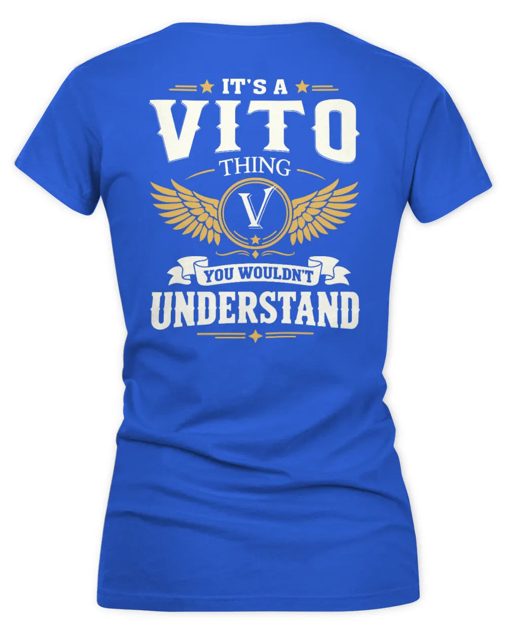 VITO KT06-M008 It’s a [NAME] Thing – You Wouldn’t Understand | Personalized Vintage T-Shirt - Women's V-Neck T-Shirt - Royal